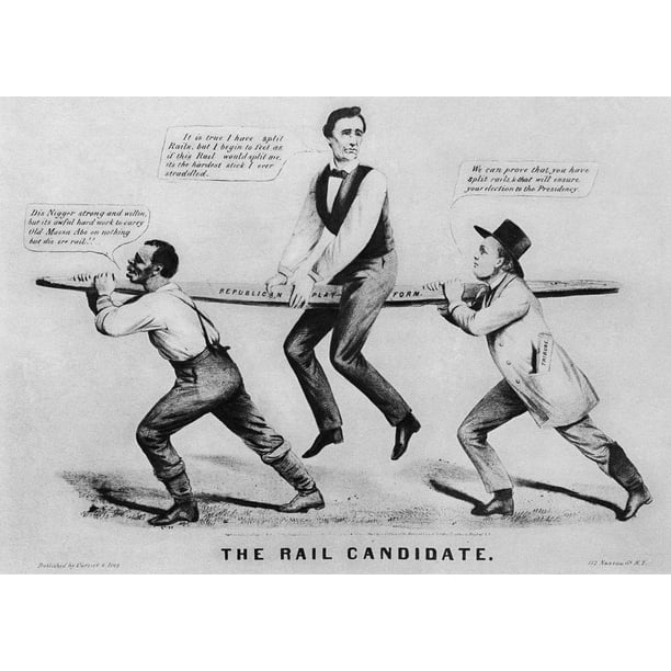 Presidential Campaign, 1860. /N'The Rail Candidate.' An AntiRepublican