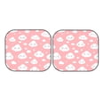 thumbnail image 6 of Multi-Size 2pce Car Front Glass Visor Collapsible Sunscreen No Odor Comfortable For Most Cars Suv Trucks Cute Cloud, 6 of 7