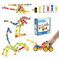 thumbnail image 1 of Bloques de construcción para niños, juguetes de tallo para niños y niñas, juego de juguetes divertidos para actividades educativas creativas para niños (70 piezas), 1 of 5