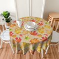 thumbnail image 6 of Fall Maple Leaf Round Tablecloth 60 Inch Autumn Thanksgiving Tablecover Anti-Wrinkle Waterproof Wipeable Table Cloth for Kitchen/Home Decoration, 6 of 6