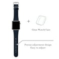 thumbnail image 3 of WFEAGL Genuine Leather iwatch Band for iWatch Series 42mm 44mm 45mm Dark Blue/Silver, 3 of 10