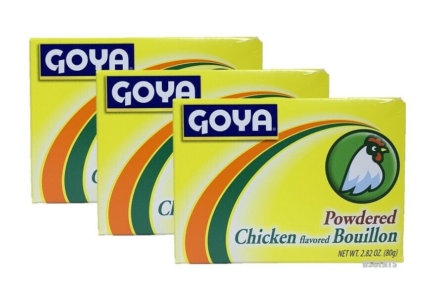 3 Pack Goya Powdered Chicken Flavored Bouillon Caldo Con Sabor a Pollo