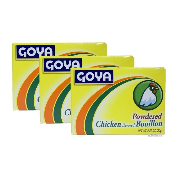 3 Pack Goya Powdered Chicken Flavored Bouillon Caldo Con Sabor a Pollo