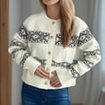 thumbnail image 4 of Womens Sweaters Classic Crewneck Button Cardigan Sweater Open Front Long Sleeve Knit Shirt Jackets, 4 of 5