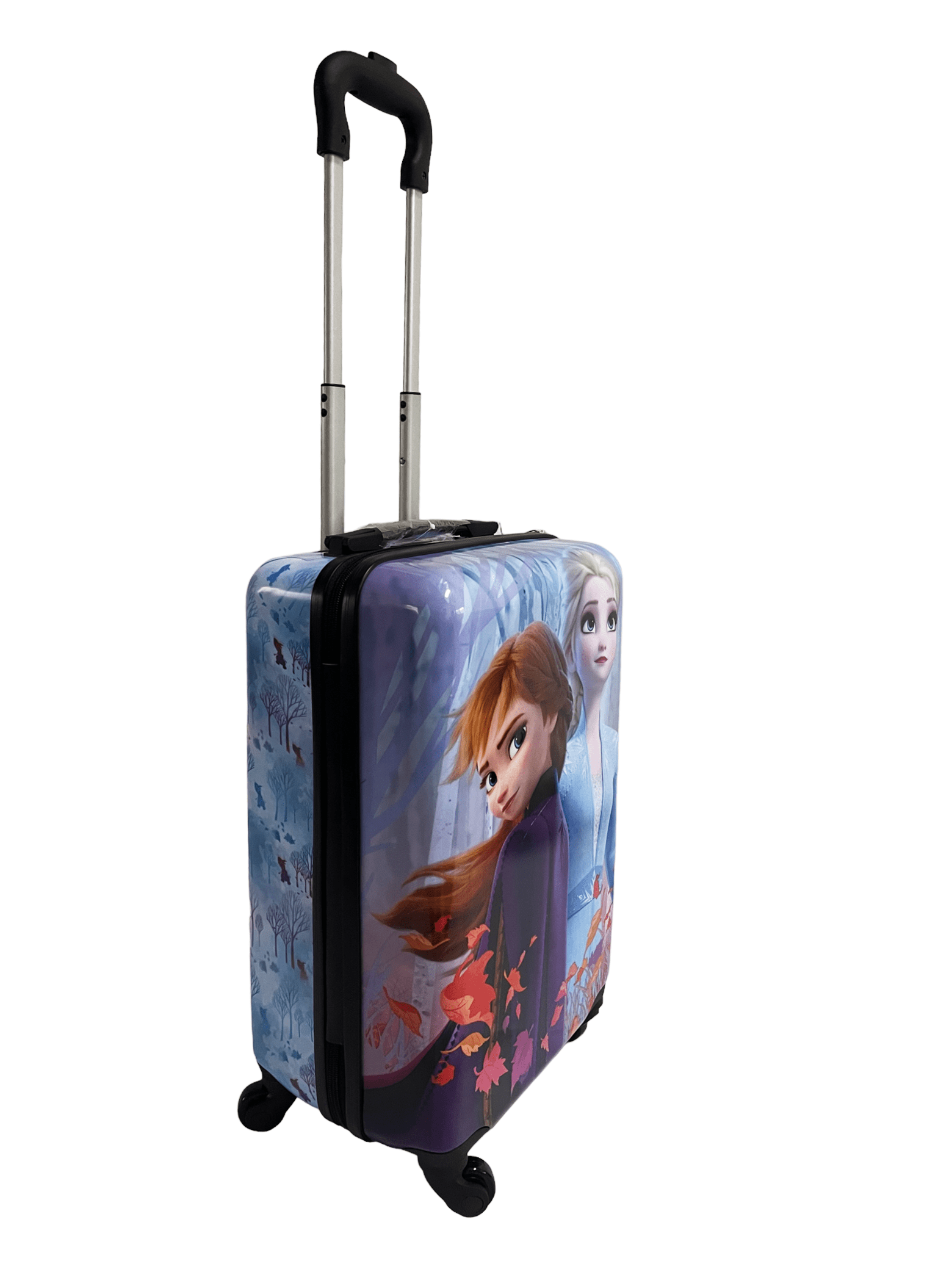 Disney Frozen Hard Side Spinner Trolley 18 Inch Luggage for Kids [Blue–