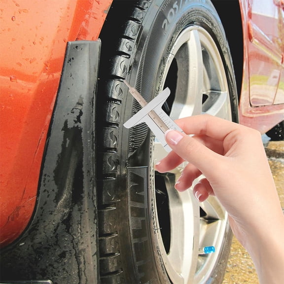 FOMIYES Stainless Steel Tire Depth Gauge for Precise Car Tread Measurement 2Pcs