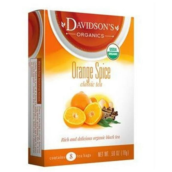Davidsons Organics 1131 Single Serve Orange Spice Tea - 100 Count