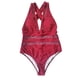 thumbnail image 2 of Gibobby Traje de baño de una pieza Trajes de baño con recorte sexy para mujer Traje de baño con cuello halter de talle(Rojo,M), 2 of 4