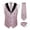 Pink, variant on Mens Medieval Punk Vest Single Breasted V-Neck Fashion Casual Suit Vest Top Pink