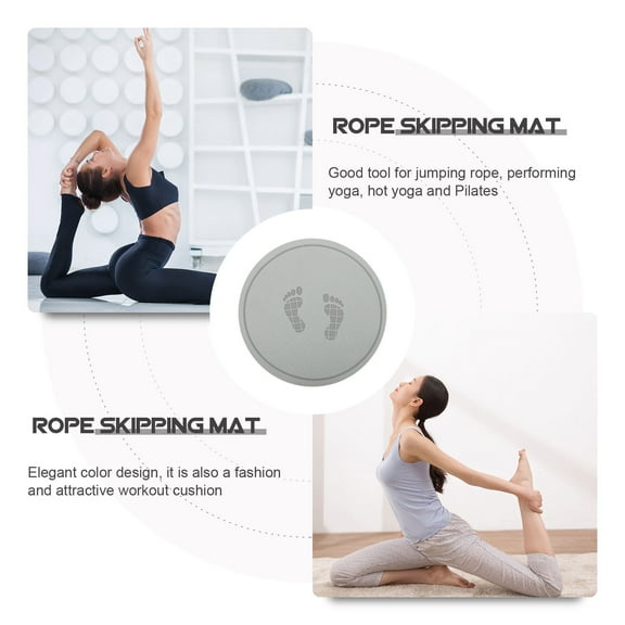 LULULION Multipurpose Light Grey Tpe Yoga Mat for Jump Rope and Fitness Home Exercise