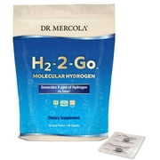 Dr. Mercola H2-2-Go Packets, Up to 8ppm of Molecular Hydrogen Gas*, non GMO, Gluten Free, Soy Free