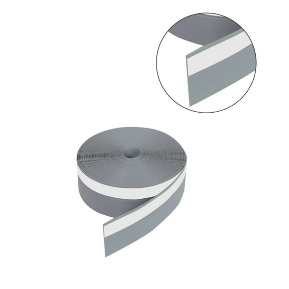 Injueey Tira autosellante de 5m, burlete a prueba de polvo para puerta y ventana de silicona, 25mm/35mm/45mm Juegos de accesorios de baño Gris 45 mm