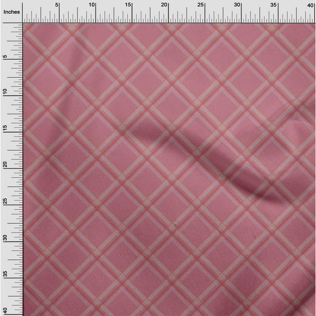 oneOone Cotton Flex Fabric Tartan Check Print Sewing Fabric BTY 40 Inch Wide