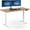 Yellow(48"x24"), variant on Electric Standing Desk, 48x 24 Inches Adjustable Height Dual Motor Telescopic Sit Stand Desk, Ergonomic Workstation Home Office Desk, White Frame/Yellow Walnut Top
