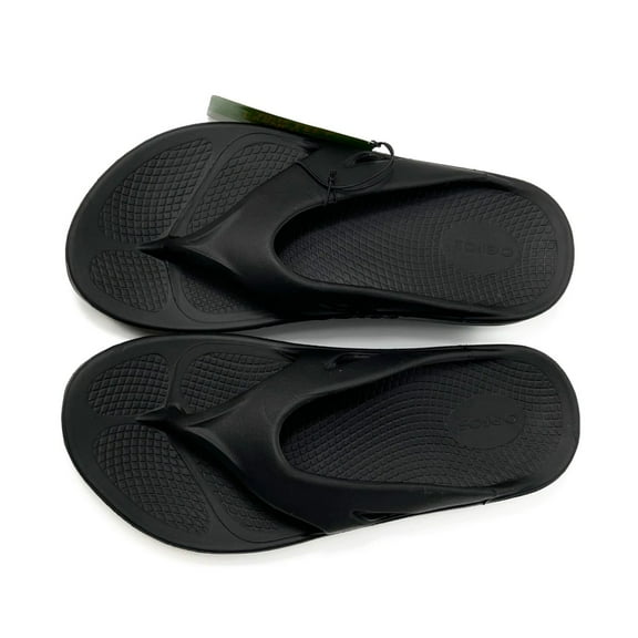 OOFOS Unisex Ooriginal Thong Flip Flop - Black Size 6 /8