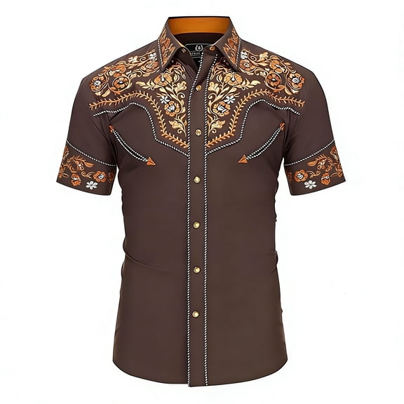 Boys Shirts Size 10-12 , Toddler Oversized Tshirt , Animal Print Boys,Western Cowboy Print Button Down Shirt Short Sleeve Casual Top For Boys Youth And Children