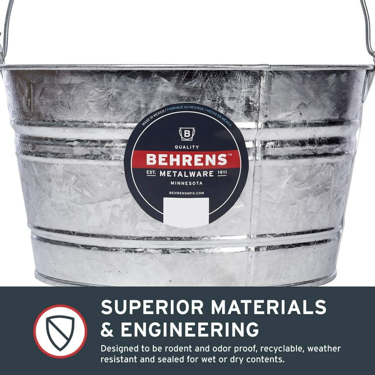 Behrens (#C17) Hot-Dipped Galvanized Steel Utility Pail 4.25 gal