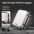 thumbnail image 5 of Zimtown Luggage Set 4 Piece Hardshell Suitcase Sets with Spinner Wheels, Lightweight Carry On & Checked Travel Luggage, 16/20/24/28 Inch White, 5 of 17