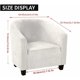 thumbnail image 2 of Funda de sillón, fundas de terciopelo elástico para sillón de bañera Fundas suaves para sillón y sofá Protector de muebles (blanco, terciopelo) -, 2 of 4