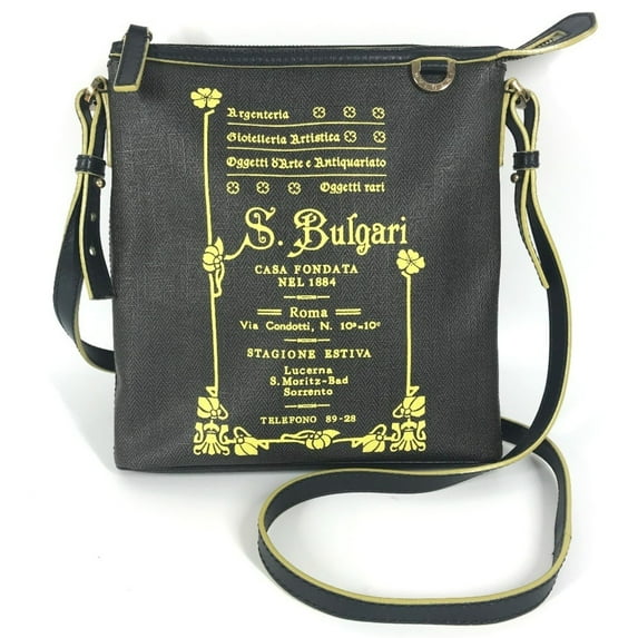 Pre-Owned BVLGARI Bulgari logo S.Bulgari bag, pochette, crossbody shoulder leather,... (Good)