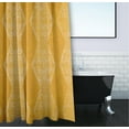 thumbnail image 3 of Simply Daisy 70" W x 73" H Pyramid Stripe Geometric Print Polyester Shower Curtain, Gold, 3 of 3
