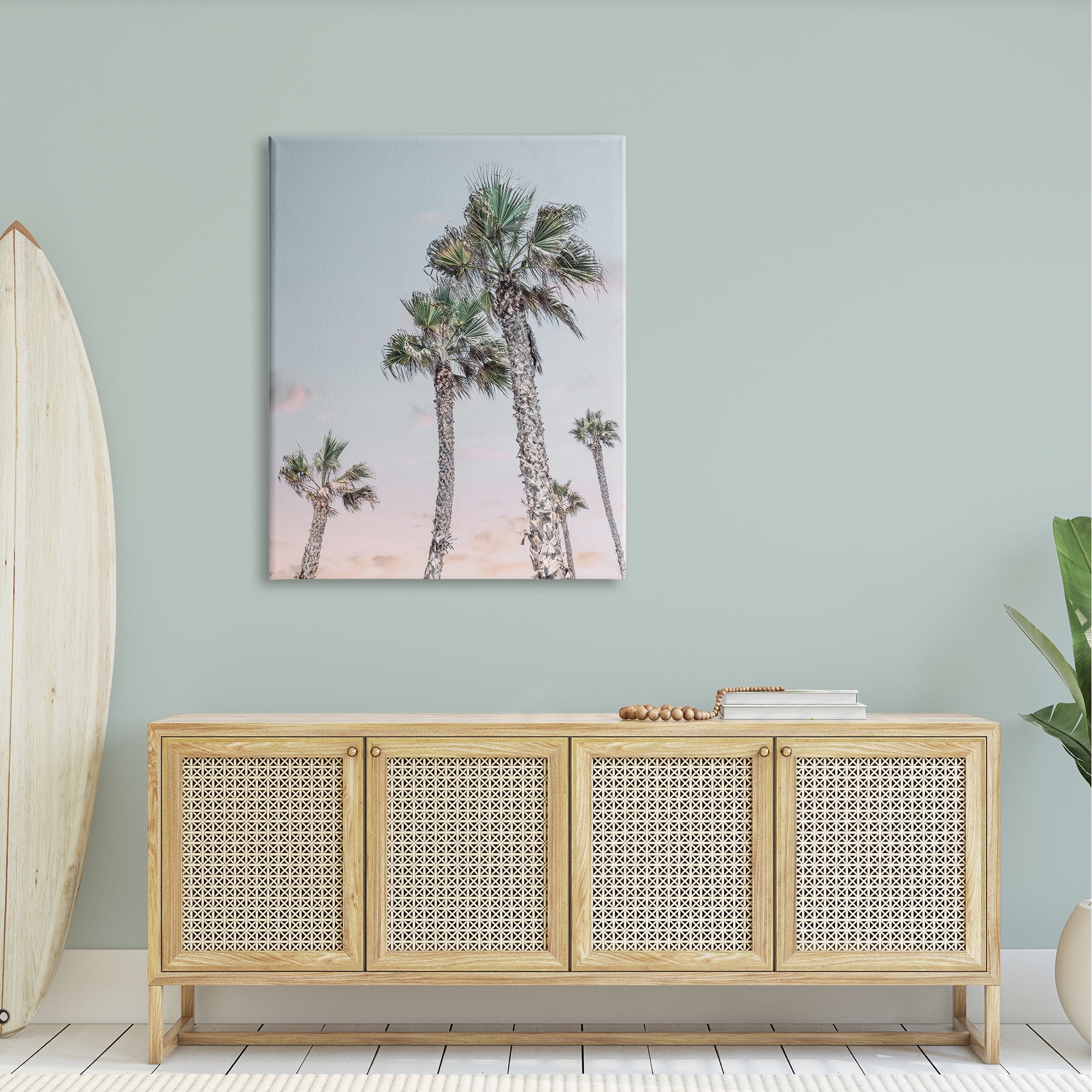 Stupell Industries Tall Tropical Palm Trees Clear Sunset Sky Photograph Gallery Wrapped Canvas Print Wall Art, Design by Natalie Carpentieri