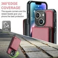thumbnail image 4 of SaniMore for iPhone 14 Plus 6.7" 2022 Case, [Crossbody/Wrist Strap][Zipper Flip Wallet][Card Slots][Rifid Layer] PU Leather Retro 360° Protective Shockproof Cover  for iPhone 14 Plus 6.7", Red, 4 of 8