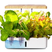 SIMBR 12 Pods Hydroponic Growing System Indoor with LED Grow Light Fan and Water Pump 4L