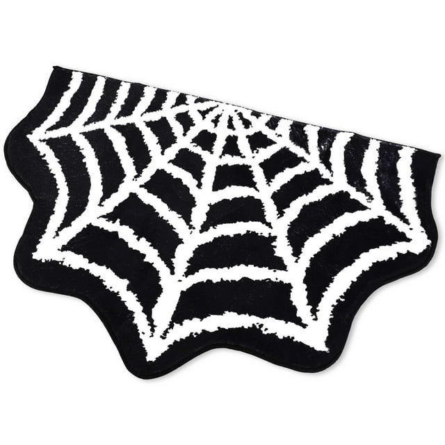 Popular Home Essentials, Halloween Mat Decorative Table Runner Themed Decor for Halloween Dinner Table Cover Creepy Home Decor 31.5Round Black Rug