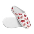 thumbnail image 3 of Daiia Strawberry Print Women’s Fuzzy Slippers Memory Foam Lightweight House Shoes Cozy Loafer Flannel House Shoes-40/41, 3 of 7