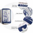 thumbnail image 5 of Shower Curtain Sailing Boat Seagull Shower Curtains for Bathroom Decor Ocean Blue Shower Curtain Sets with Hooks Waterproof Fabric Bath Curtain Small Stall 36" X 72", 5 of 5