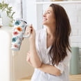 thumbnail image 6 of 40 oz Insulated Stainless Steel Tumbler Double Wall Stainless Steel Tumbler with 2-Way Drinking Pastel Watercolor Floral Pattern, 6 of 9