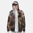 thumbnail image 2 of Balery Bald Eagle Soldier Sudadera ligera de manga larga con capucha y protección solar UPF 50+ para hombre y mujer, ideal para pesca y running-Large, 2 of 7