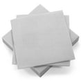 thumbnail image 2 of Singular Cocktail Napkins - 100 Disposable Square Beverage Napkins - Size 4.00" x 4.00" - Silver Gray, 2 of 6