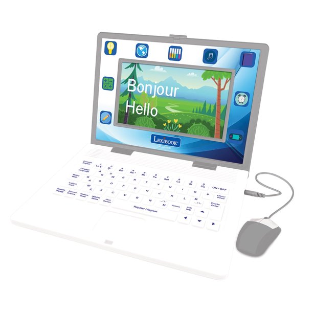 Lexibook Laptop Educativo Bilingüe con 180 Actividades 90 en Cada Idioma y Pantalla a Color de 7 Inglésespañol JC899i2