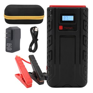18000mAh Car Jump Starter Smart Digital Display Dual USB Ports QC3.0 Multifunction for 12V Motorcycles 100‑240V US Plug