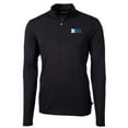 thumbnail image 2 of Men's Cutter & Buck  Black Big Ten Gear Virtue Eco Pique Recycled Quarter-Zip Pullover Top, 2 of 3