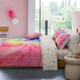 thumbnail image 4 of Btargot 6 Piece Girl Comforter Set Twin Galaxy Pink Green Colorful Swirl Rainbow Bedding Set, 4 of 12