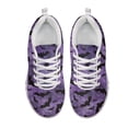 thumbnail image 5 of COEQINE Women Halloween Sneakers Breathable Mesh Lace Up Running Shoes Puppy Footprint Travel Outdoor White Sole Training Athletic Sport Footwear, Bat Cobweb Purple, 5 of 7