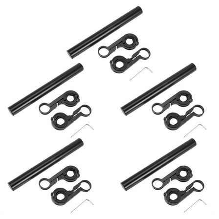 5X Handlebar Extension Mount Bicycle Bike Handle Bar Bracket Extender Holder（Black）
