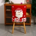thumbnail image 4 of Christmas Decorations for the Home Restaurant Christmas Chair Covers with Santa and Snowman, Holiday Decorations for Dining Area Santa Claus Decoration, 4 of 6