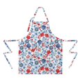 thumbnail image 2 of Pioneer Flower Floral Print Pattern Apron-Garden Aprons for Women with Pockets-Cotton Linen Waterproof Kitchen Cooking Gardening Aprons Adjustable for Kitchen,Cooking,BBQ and Salon 33x27 Inch, 2 of 7