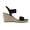 BLACK, variant on Dream Pairs Womens Open Toe Espadrilles Dressy Platform Sandals Slip On Elastic Ankle Strap Wedges Sandals Sdpw222W Black Size 8