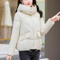 thumbnail image 4 of Fashion Winter Warm Jackets for Womens Plus Size Casual Solid Color Long Sleeve Warm, 4 of 8