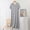 Gray, variant on Naittoop Short Sleeve Modal Dress for Women Loose V Neck Nightgown Comfy Nightshirt Sleepwear
