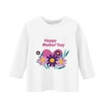 thumbnail image 4 of Spazoro Toddler Girls 3/4 Sleeve Shirts, Graphic Print Casual Round Neck Spring and Fall Fashionable Tops for Girls White Size 9-10T, 4 of 4