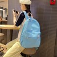 thumbnail image 2 of Simple Classic Backpack Teens Girls Student Large Capacity Bookbag (Pink), 2 of 9