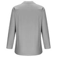 thumbnail image 4 of LEAVINGSUO Long Blouses for Women Women's Summer Casual Long Sleeve Blouse V Neck Solid Tops T-Shirt, 4 of 4