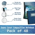 thumbnail image 3 of AUKSales Composition Notebook Jeans Multi-design Cover 500Gsm Wide Ruled 100 Sheets | 7.5 x 9.75 Inches | Pack of 48, 3 of 5
