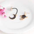 thumbnail image 4 of Dalazy Unique Asymmetric Rhinestone Moon Saturn Pendants Earring Ear Stud for Students Women Girls, 4 of 8